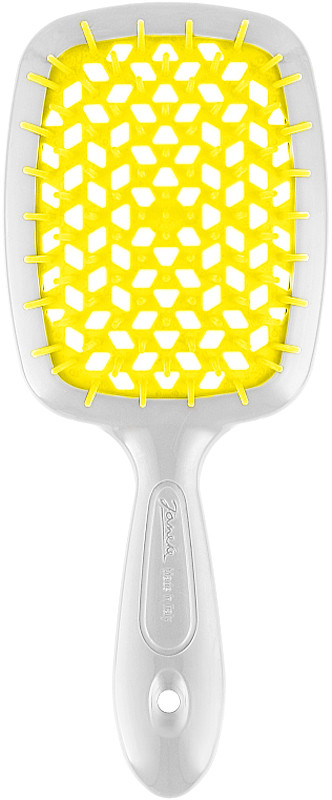 Щетка SUPERBRUSH белая с желтым Janeke