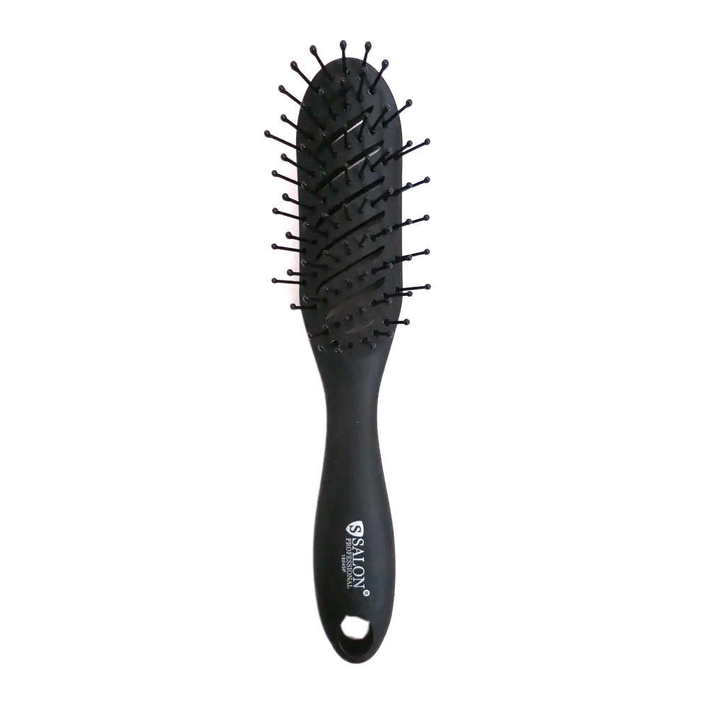 Гребінець-ложка матова чорна Salon Professional 