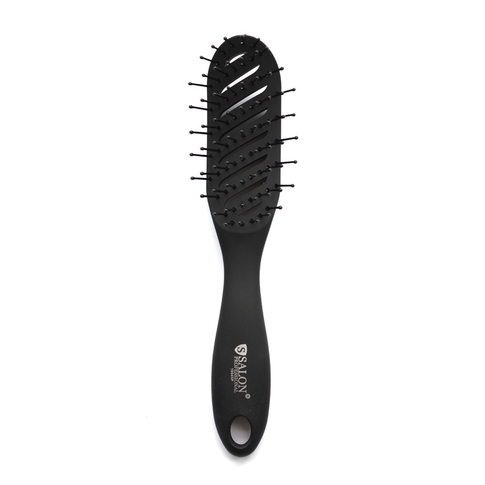 Гребінець-ложка матова чорна Salon Professional  Фото 3 
