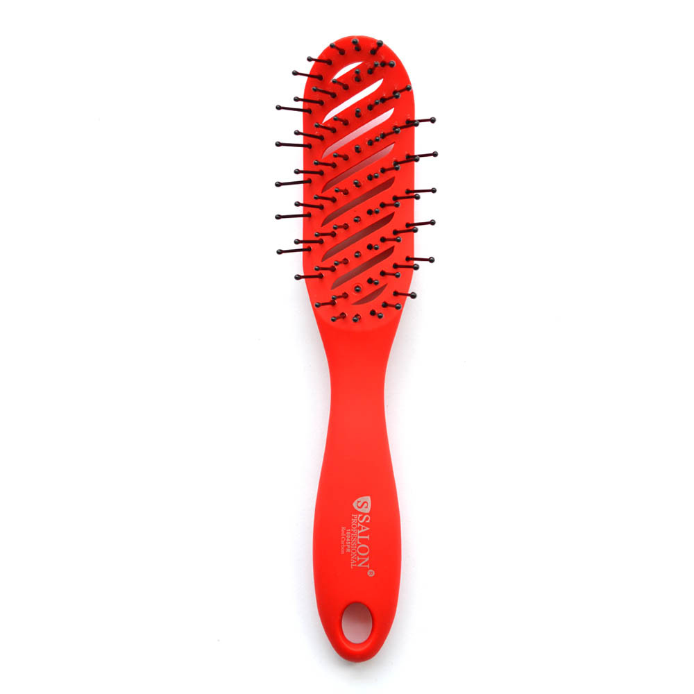 Расческа ложка матовая красная Salon Professional