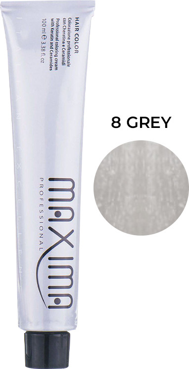 Фарба для волосся 8 Metallic lunar grey Maxima 100 мл