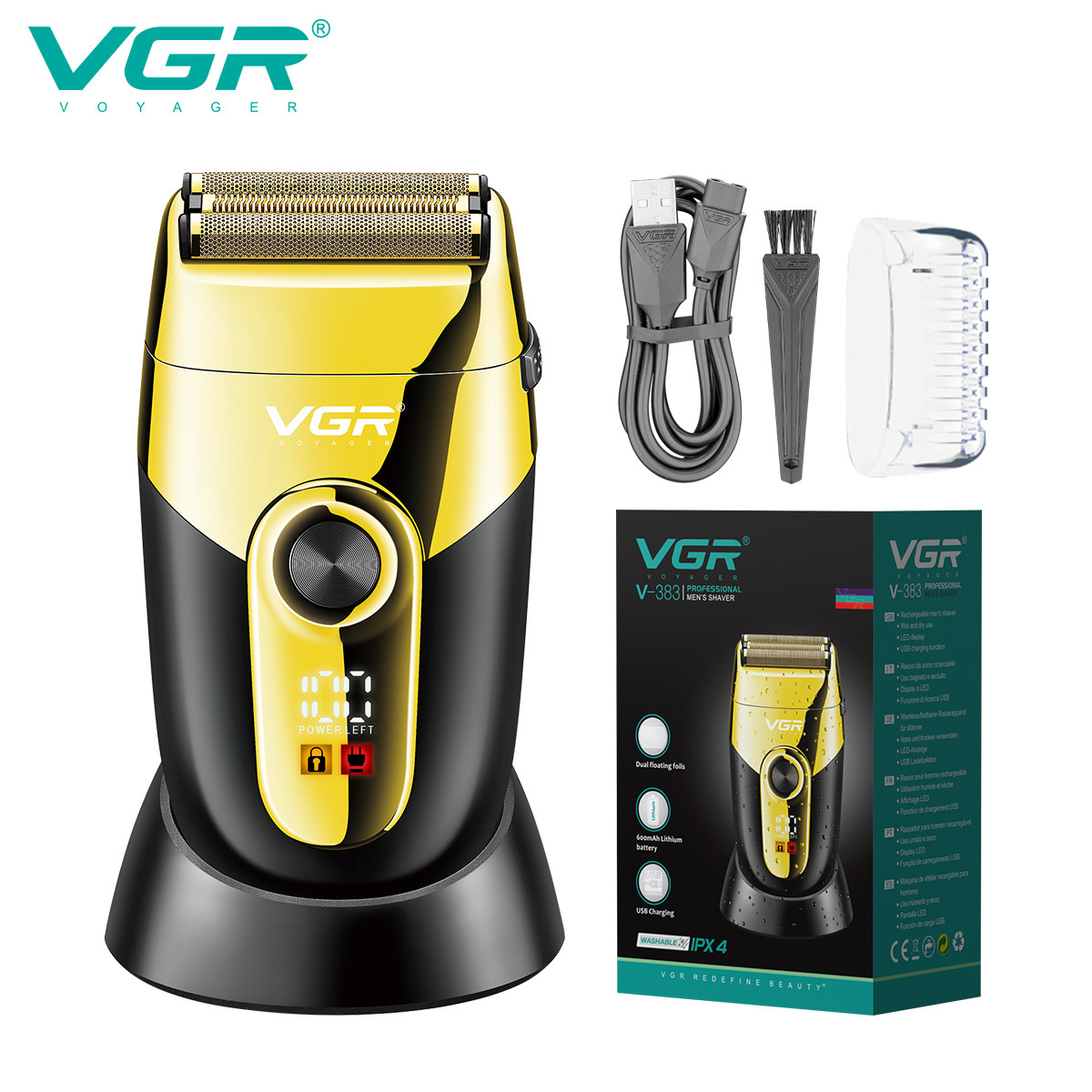 Електробритва V-383 IPX4 VGR  Фото 2 