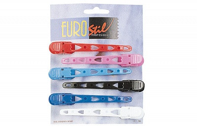 Зажим д/волос пластиковый 12 см Eurostil*