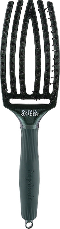 Щетка Finger Brush Boar&Nylon Green Emerald M Olivia Garden