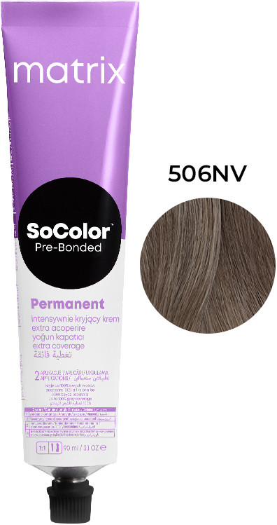 Краска SOCOLOR PRE Bonded Экстра Кавередж, стойкая крем-краска для волос, оттенок 506NV, 90 мл Matrix