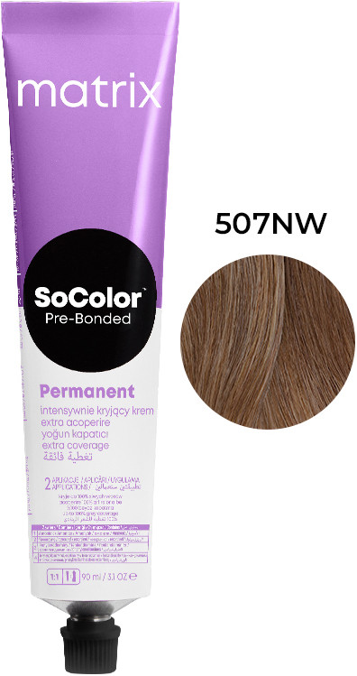 Краска SOCOLOR PRE Bonded Экстра Кавередж, стойкая крем-краска для волос, оттенок 507NW, 90 мл Matrix