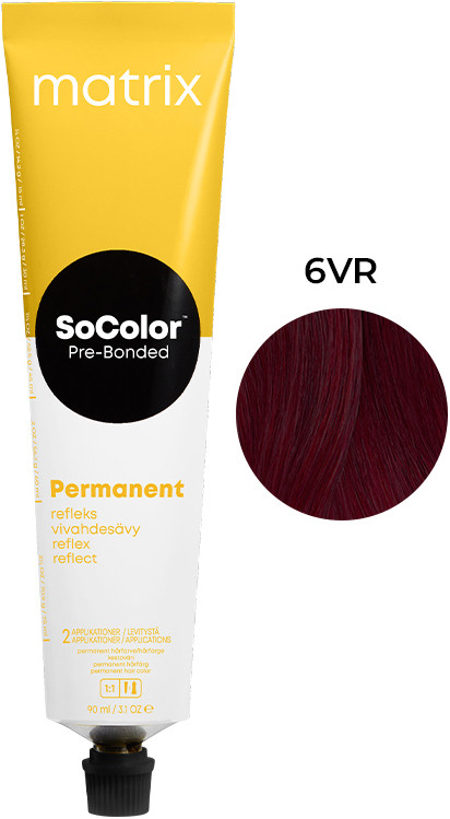 Краска SOCOLOR PRE Bonded, стойкая крем-краска для волос, оттенок 6VR, 90 мл Matrix
