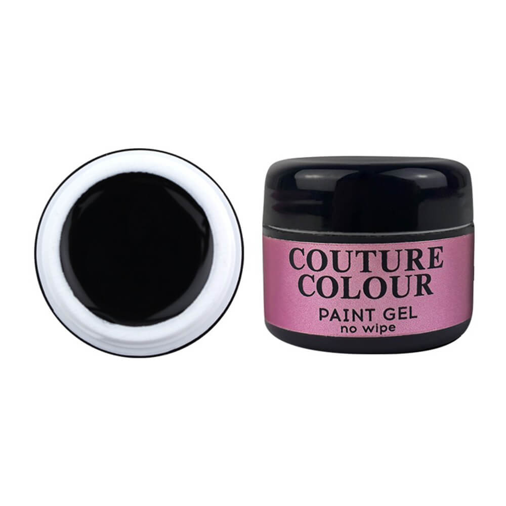 Гель-краска без липкого слоя COUTURE Colour Paint Gel no wipe 5г, BLACK