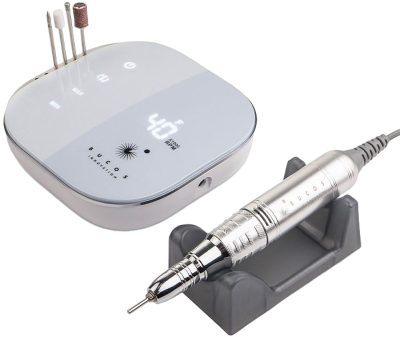 Фрезер для манікюру Bucos Nail Drill X1 Pro (65W/40000 обертів), світло-блакитний