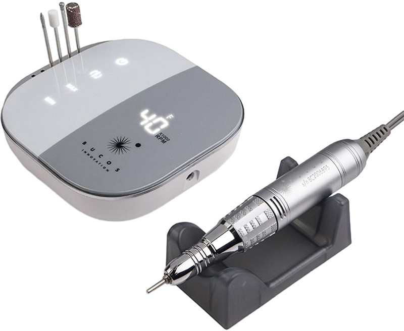 Фрезер для манікюру Bucos Nail Drill X1 Pro (65W/40000 обертів), сірий