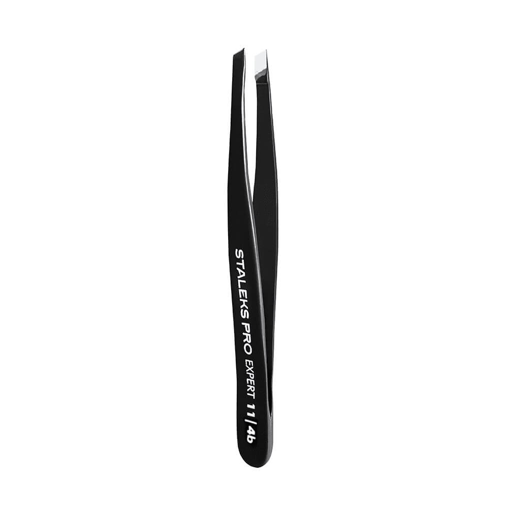 Пінцет для брів чорний Expert 11 Type 4b (вузькі скошені кромки) Staleks на beauty-prof.com Пінцет для брів чорний Expert 11 Type 4b (вузькі скошені кромки) Staleks