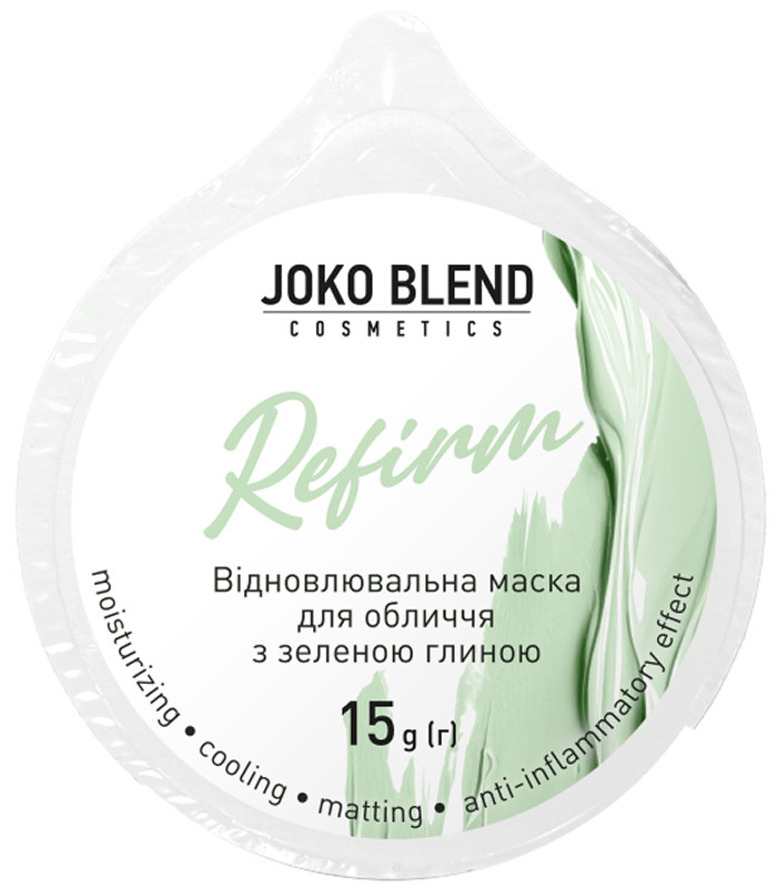 Відновлювальна маска для обличчя з зеленою глиною Refirm Joko Blend, 15 г на beauty-prof.com Фото 2 Відновлювальна маска для обличчя з зеленою глиною Refirm Joko Blend, 15 г Фото 2