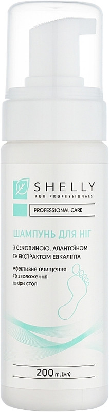 Шампунь-піна для ніг з сечовиною, алантоїном та екстрактом евкаліпта Shelly 200 мл