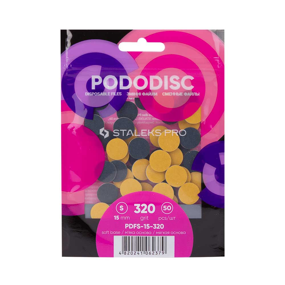 Сменные файлы на мягкой основе для педикюрного диска 320 грит Pododisc Staleks Pro S , 50 шт