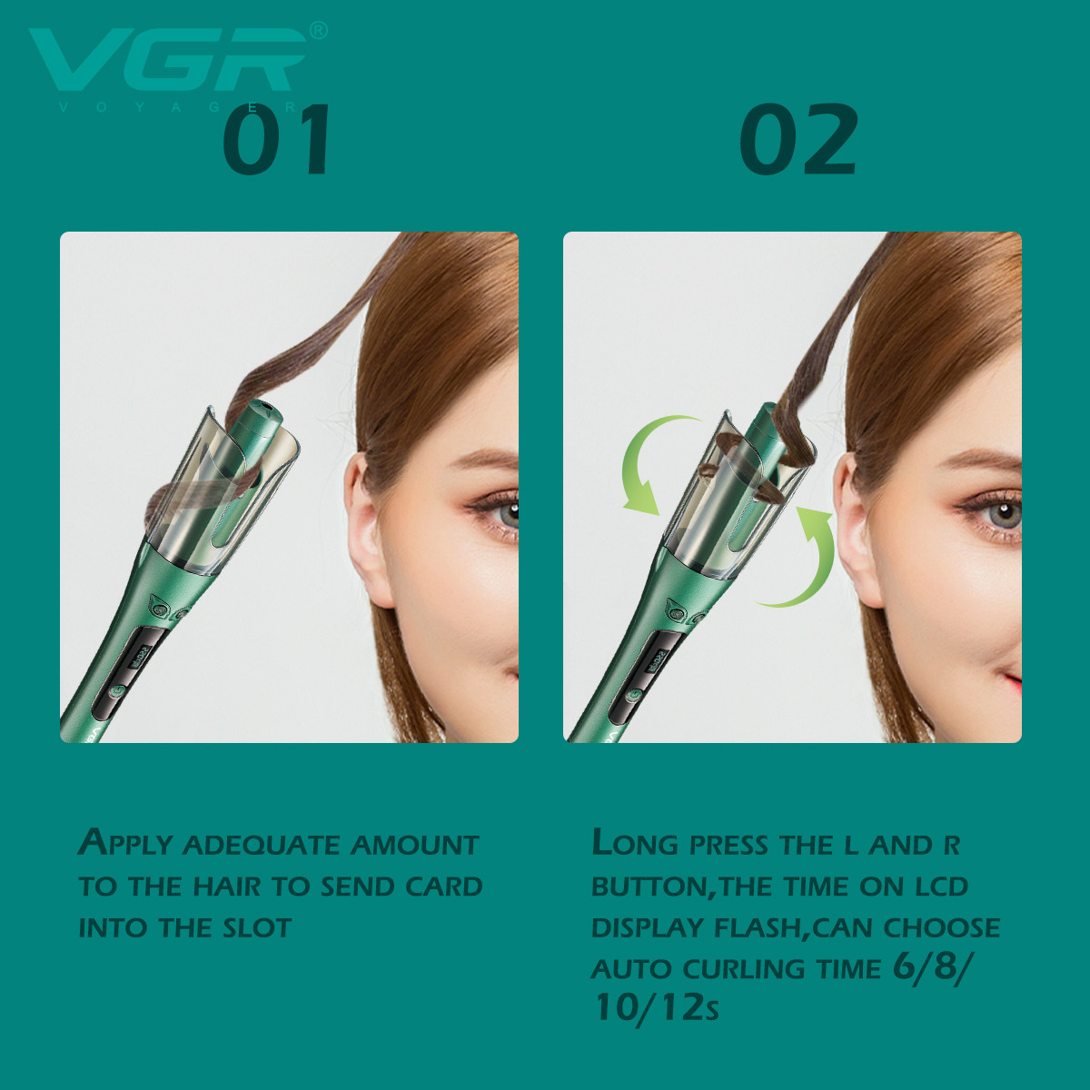 Стайлер-плойка для завивки волос V-583 VGR на beauty-prof.com Фото 3 Стайлер-плойка для завивки волос V-583 VGR Фото 3