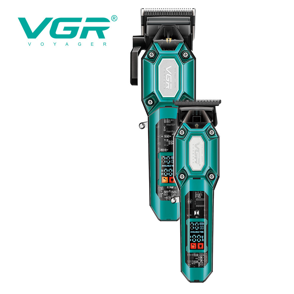 Машинка для стрижки аккумуляторная (6 насадок) GREEN V-600 VGR  Фото 2 