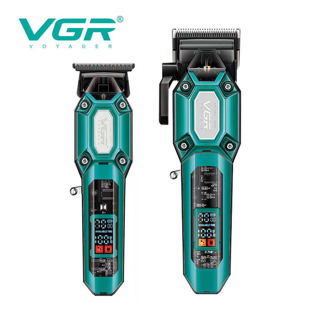 Машинка для стрижки аккумуляторная (6 насадок) GREEN V-600 VGR Фото 3