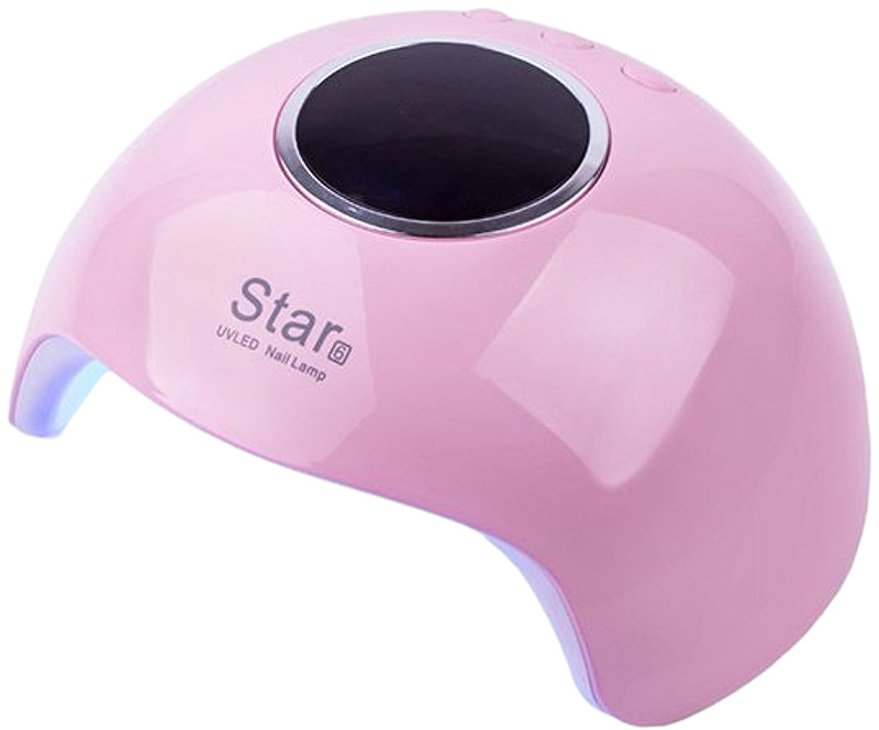 Лампа LED/UV STAR 6 гибридная (с дисплеем) розовая, 24 Вт Фото 2