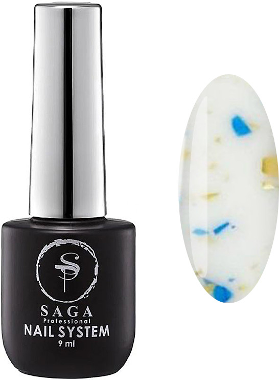 База для гель-лака с поталью Leaf Base Saga Professional, 9 мл