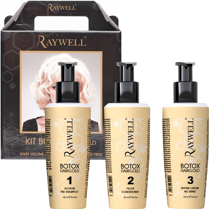Набір (шампунь, філер, крем) BOTOX 24k Raywell, 3х150 мл на beauty-prof.com Набір (шампунь, філер, крем) BOTOX 24k Raywell, 3х150 мл