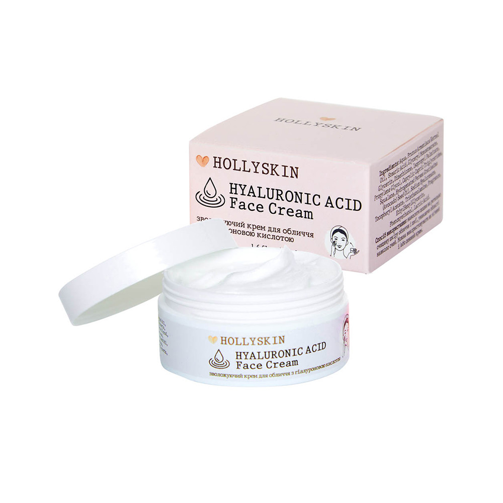 Зволожуючий крем для обличчя Hyaluronic Acid Face Cream HOLLYSKIN, 50мл  Фото 2 