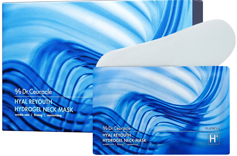 Увлажняющая гидрогелевая маска для шеи Dr.Ceuracle Hyal Reyouth Hydrogel Neck Mask, 10 шт*11 г 
