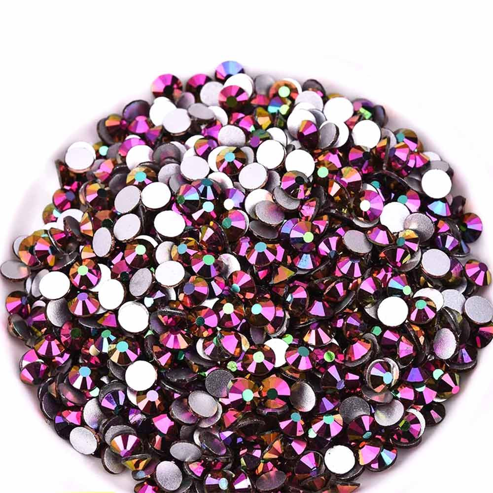Стразы Swarovski SS3,4,5,6,8,10 Mix Rainbow Rose Gold, 1400 шт