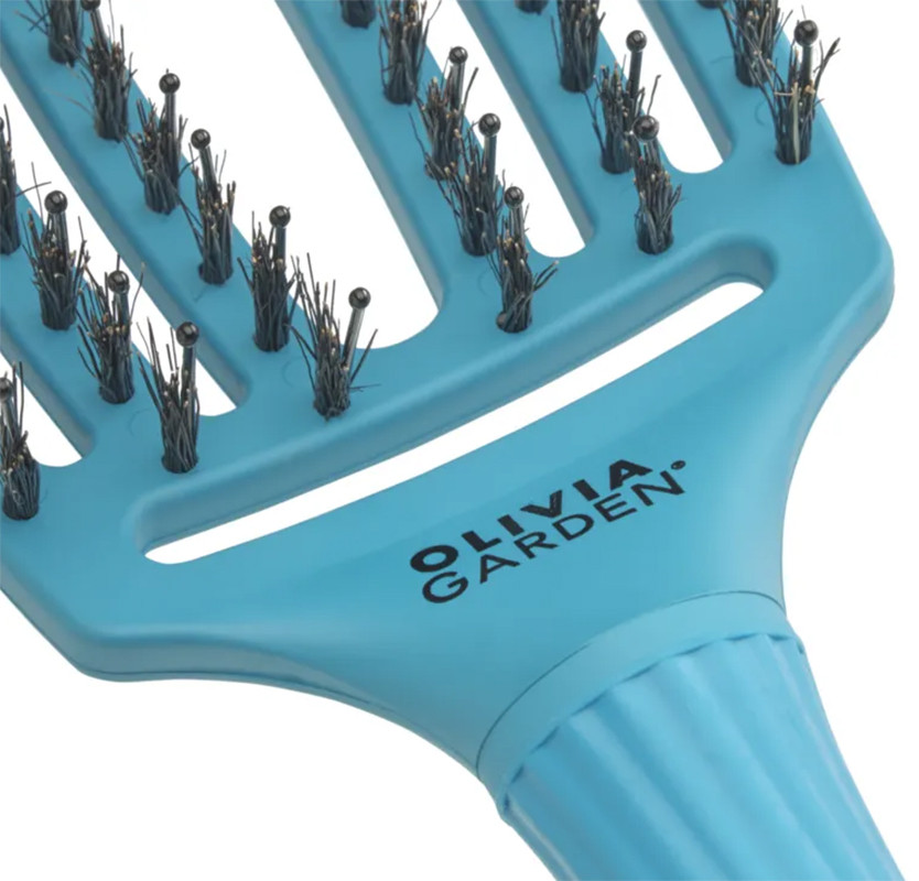 Щітка Finger Brush Care Iconic Boar&Nylon Blue Lagoon Olivia Garden Фото 2