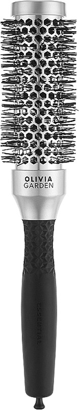 Браш термо для волос ESSENTIAL BLOWOUT Soft Boar Bristles Silver Olivia Garden 35 мм