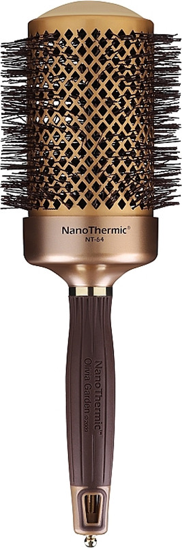 Брашинг термо EXPERT BLOWOUT SHINE Wavy Bristles Gold&Brown Olivia Garden 65мм