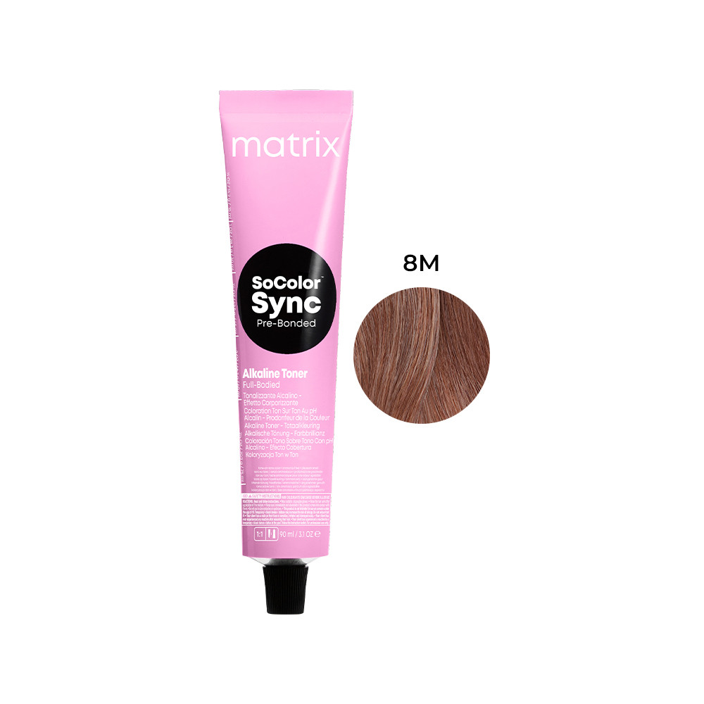 Краска для волос тонер тон в тон PRE Bonded Socolor Sync 8M 90мл Matrix
