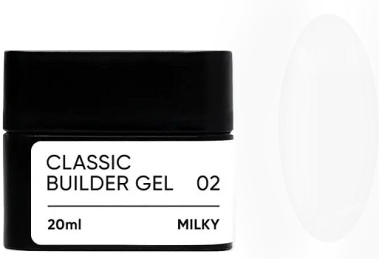 Класичний білдер-гель для моделювання 02 Classic Builder Gel Jerden Proff, 20 мл