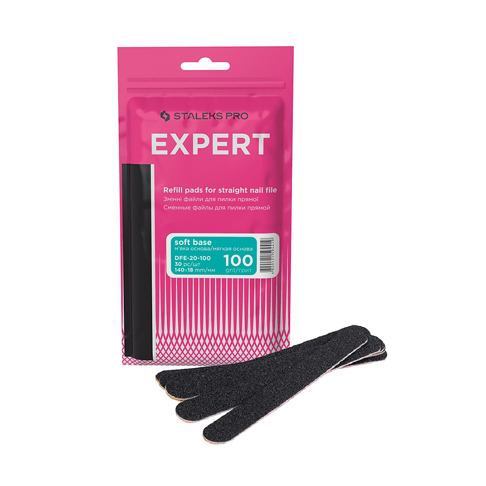 Набор сменных файлов для пилки прямой Expert 20 100 грит Staleks, 30 шт 