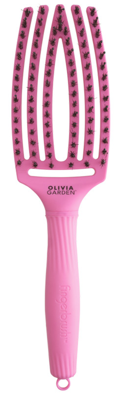 Щетка Finger Brush Boar&Nylon ThinkPink 2024 Bubble Pink Olivia Garden