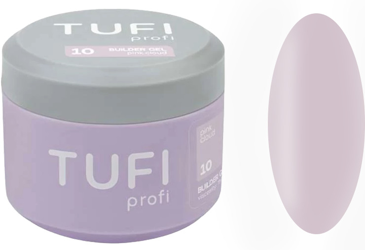 Гель для наращивания Builder Gel UV/LED 10 Pink Cloud TUFI profi, 30 мл