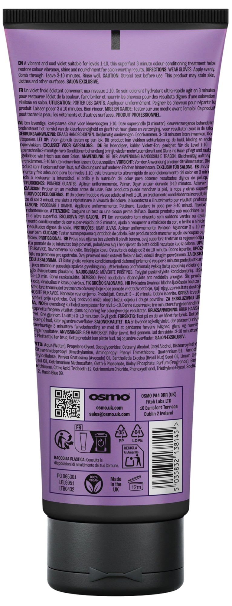Маска тонирующая для волос Cool Violet Osmo, 225 мл  Фото 2 