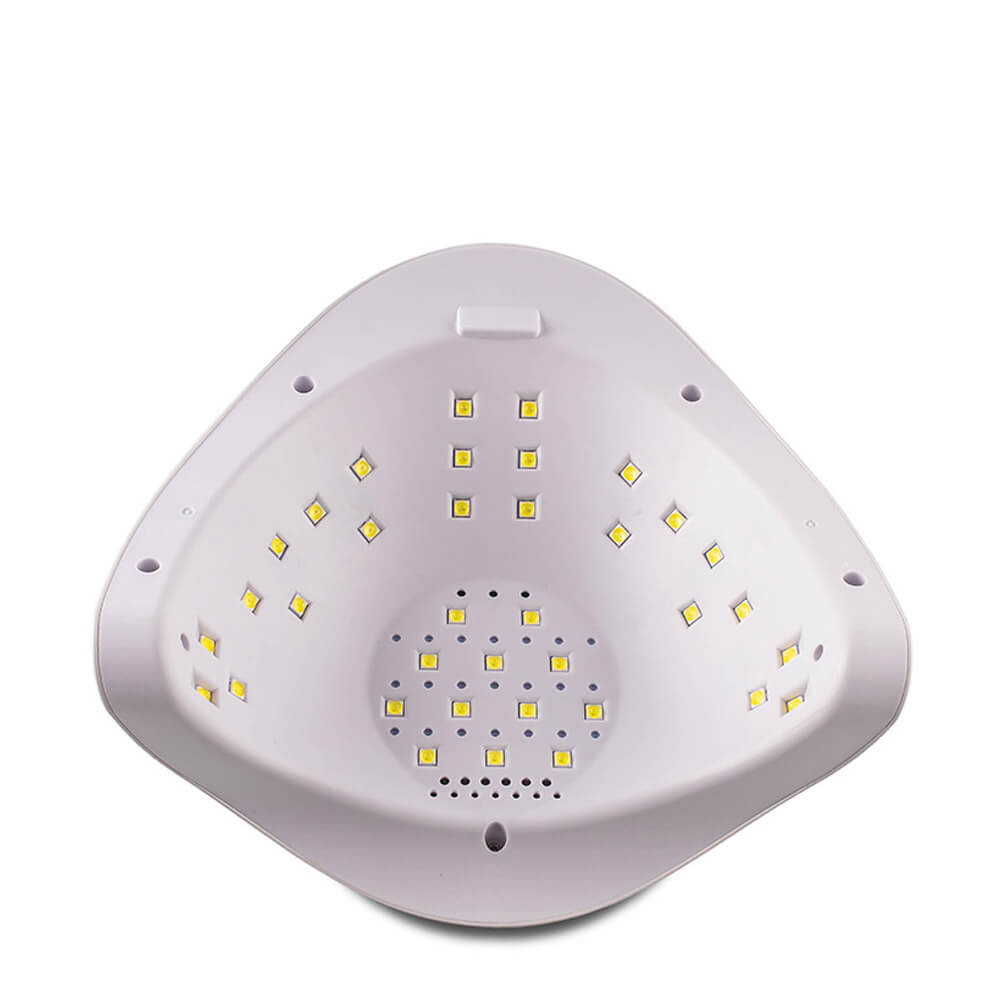 LED / UV Лампа STAR 2 гібридна (з дисплеєм) біло-срібні 72 Вт з ручкою  Фото 3 