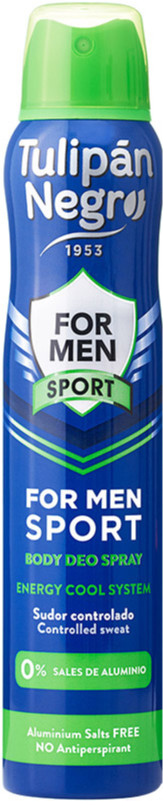 Дезодорант-спрей FOR MEN SPORT TULIPAN NEGRO, 200 мл