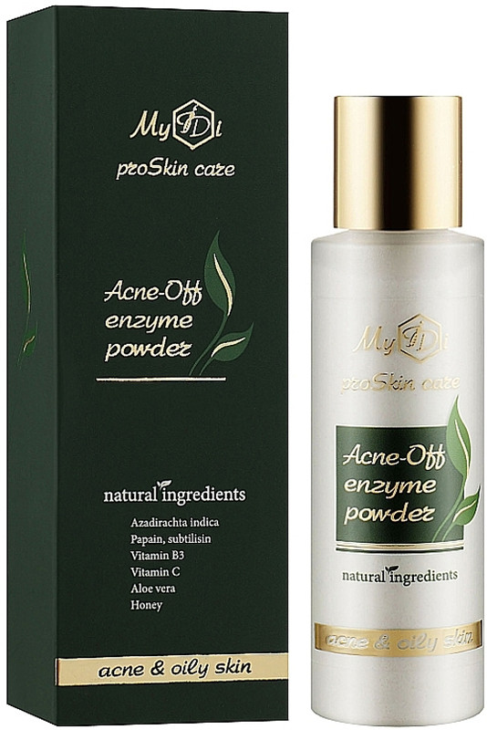 Пудра ензимна очищуюча протизапальна для проблемної шкіри Acne-off MyIdi, 60 г Фото 2