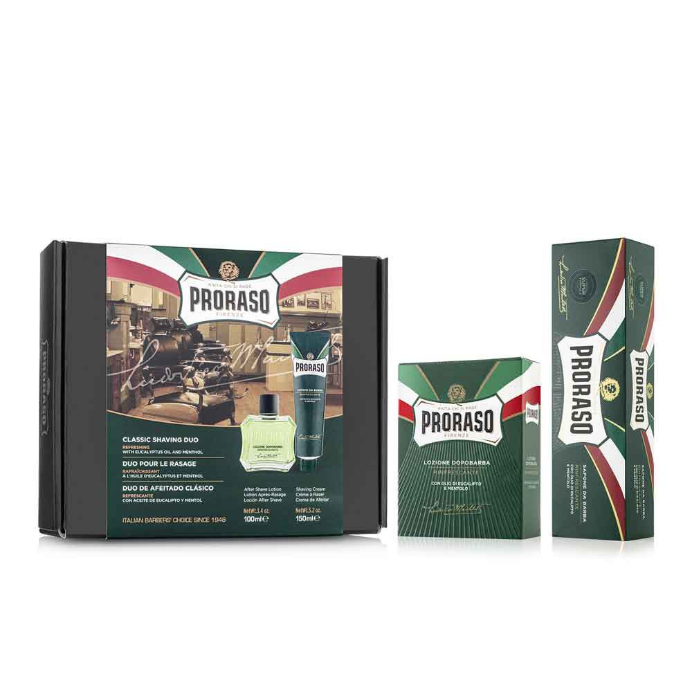 Набор для бритья Duo Pack Tube Lotion Refreshing Proraso, 100х150 мл 