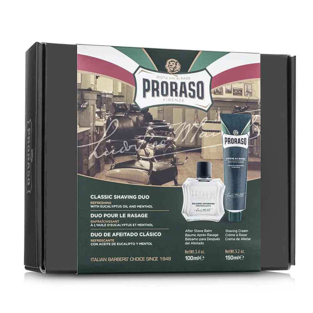 Набор для бритья Duo Pack Tube Balm Refreshing Proraso, 100х150 мл 