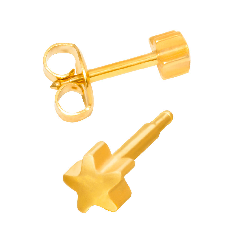 Сережки для вух зірка золото R 501 Y Studex, 3 мм  Фото 2 