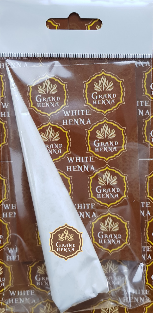 Хна для росписи в конусе белая блистер Grand Henna, 25 гр