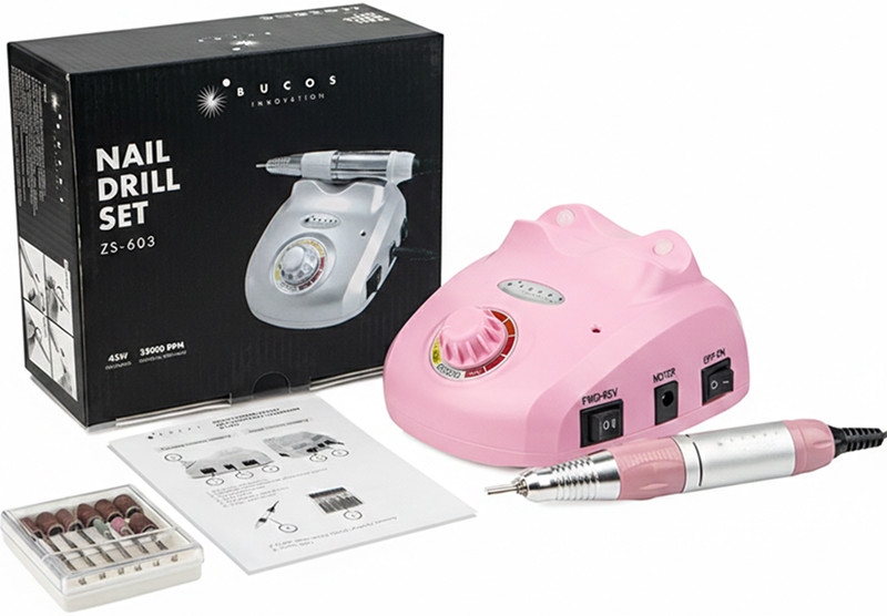 Фрезер для манікюру Bucos ZS-603 Pro Pink (35000/45W) Фото 2