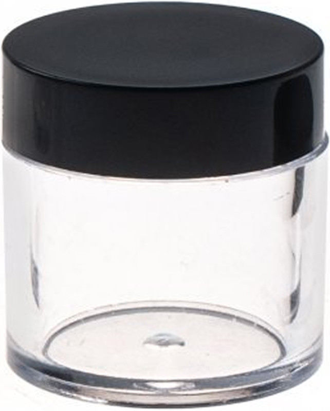 Баночка прозора з чорною кришкою Б25022 YRE, 10 г
