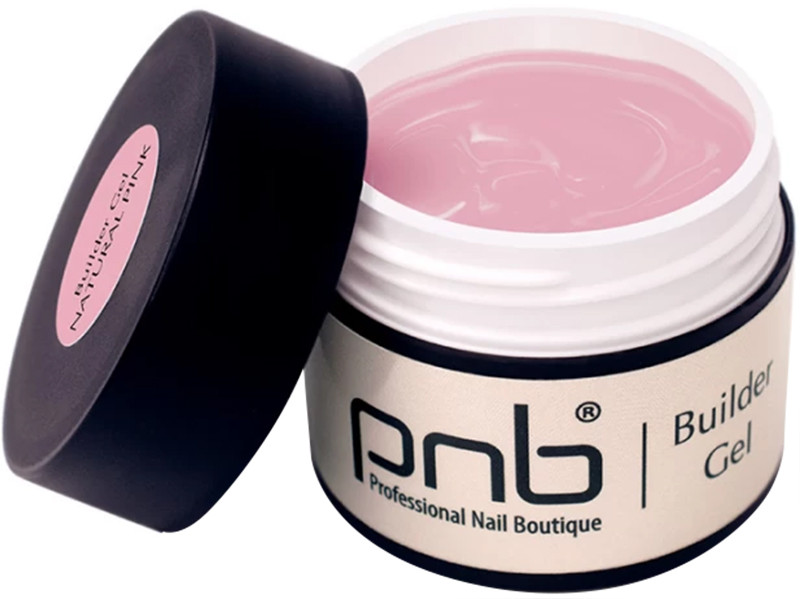 Гель моделювальний натуральний рожевий Builder Gel Natural Pink PNB, 15 мл