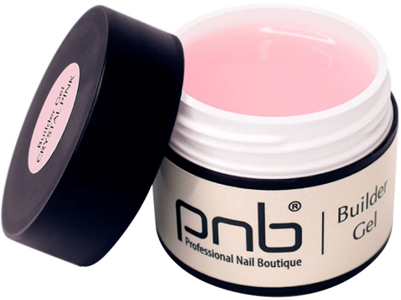 Гель моделирующий прозрачно-розовый Builder Gel Crystal Pink PNB, 15 мл