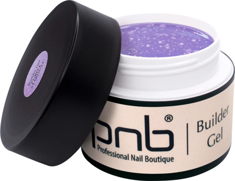 Гель моделювальний Пурпуровий зоряний пил Builder Gel Purple Stardust PNB, 50 мл