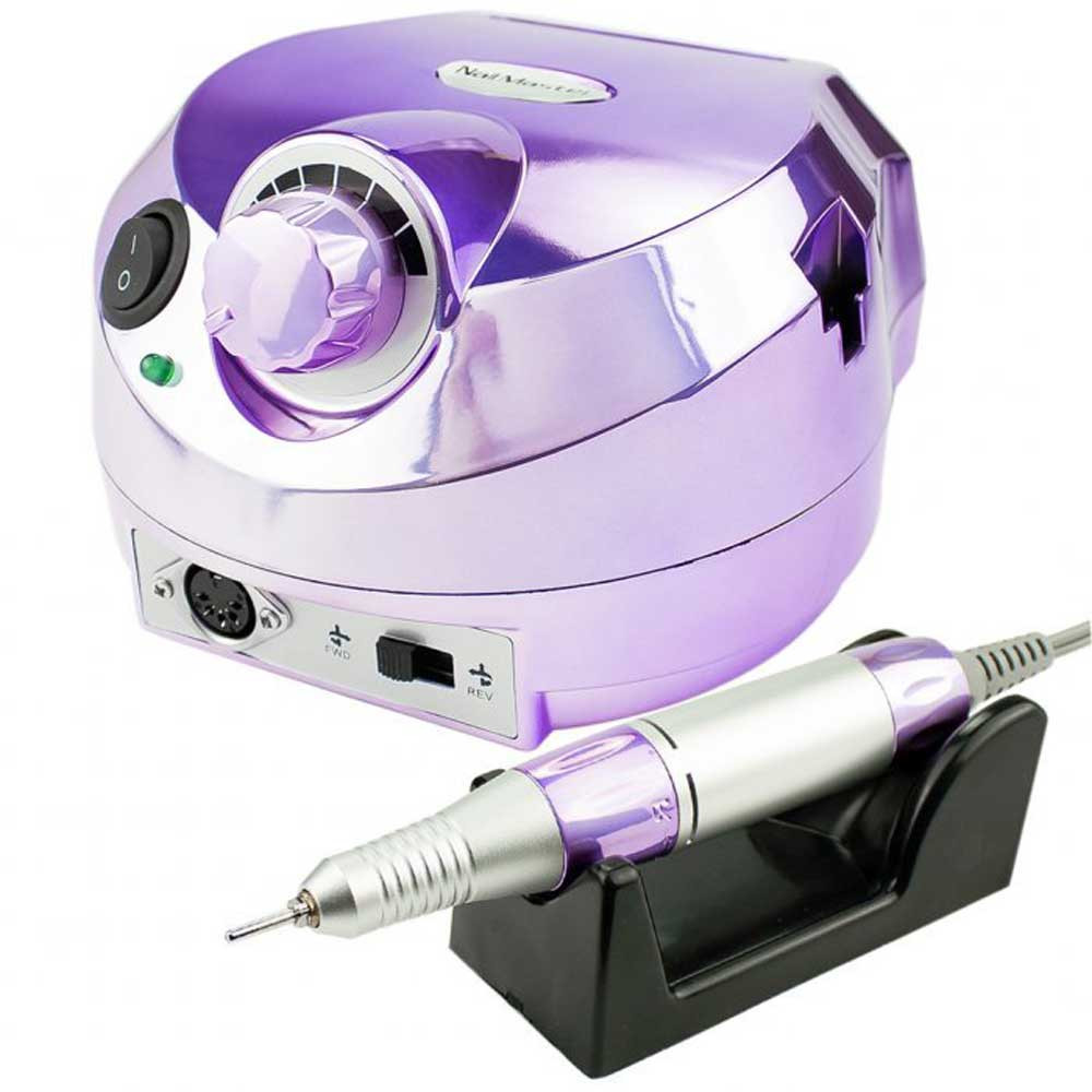 Фрезер для манікюру дзеркальний глянець ZS-601 65W 45000 об/хв. Nail Drill, бузковий  Фото 3 