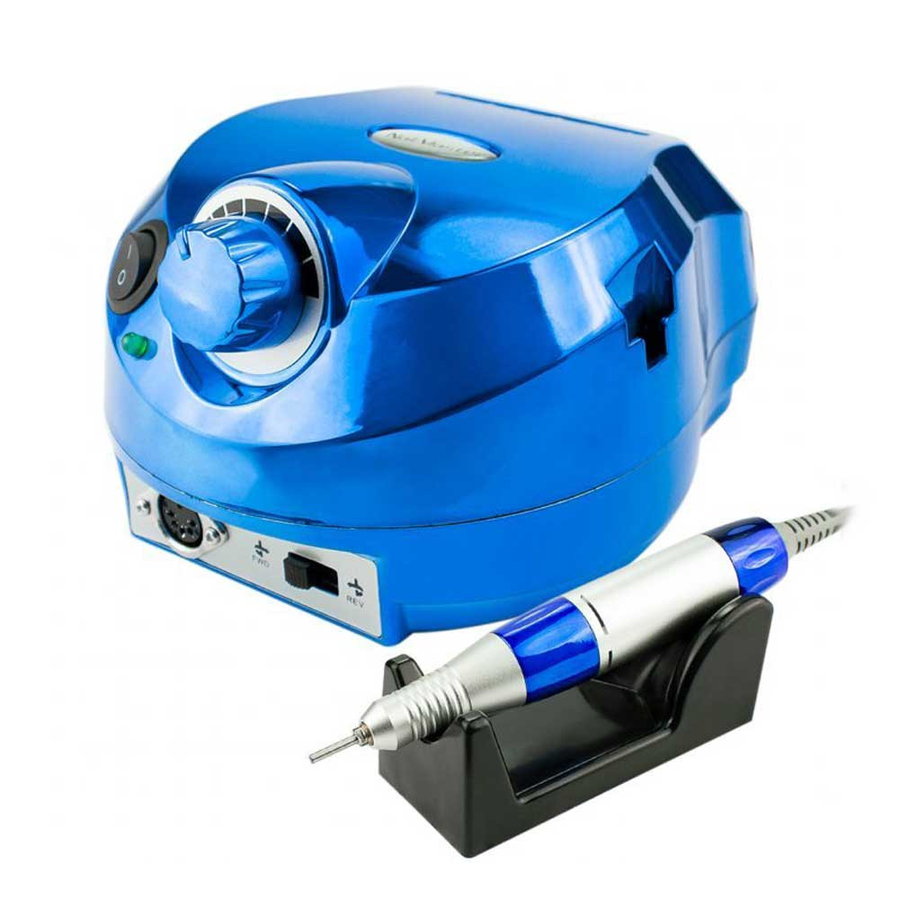 Фрезер для маникюра зеркальный глянец ZS-601 65W 45000 об/мин. Nail Drill, синий  Фото 4 